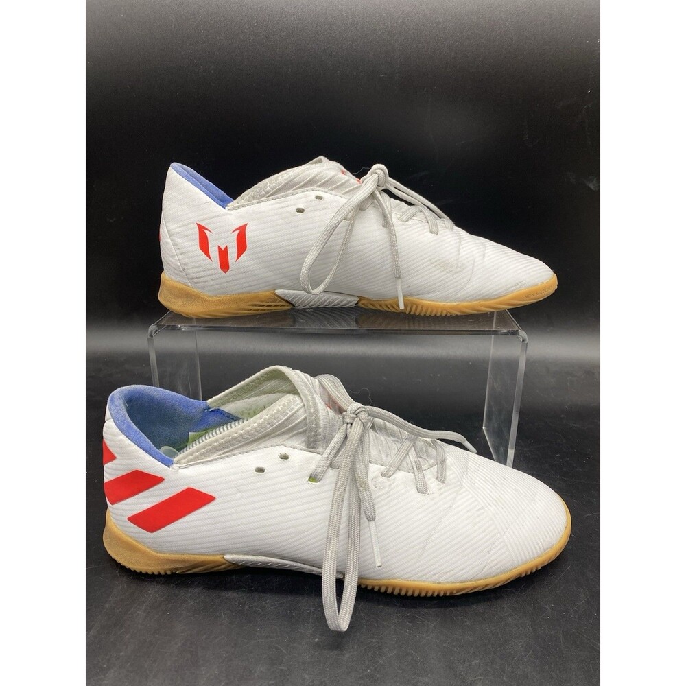 Adidas Mens Size 6 Nemeziz Messi 19.3 Indoor Soccer Cleats White F99932